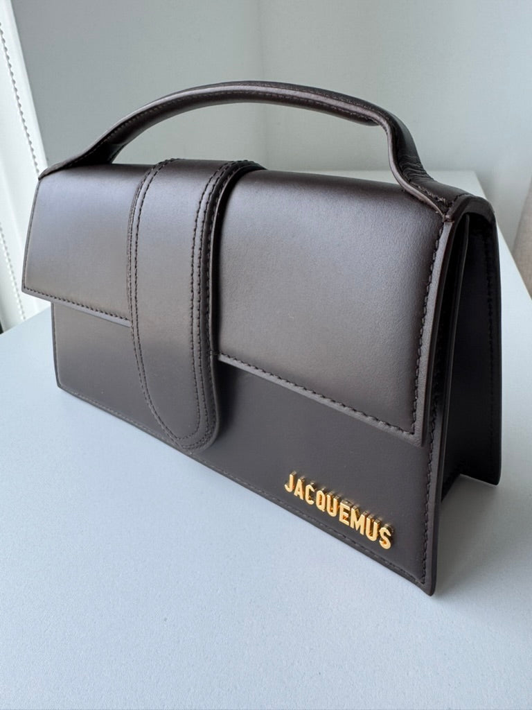 Jacquemus - handbag darkrown leather