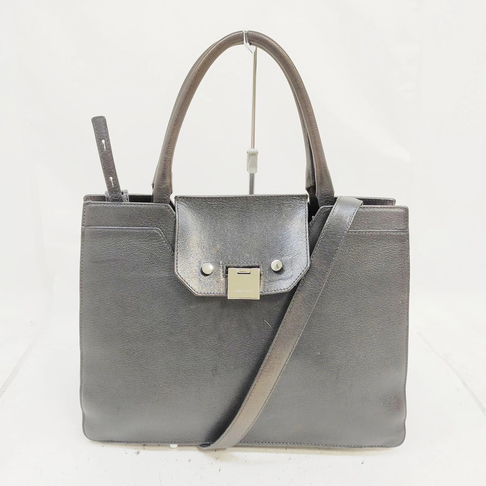 Jimmy Choo - Black Leather 2Way Shoulder Bag Italy