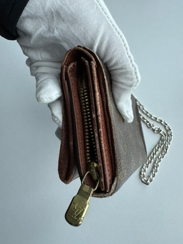 Louis Vuitton - Monogram Leather Wallet w/ comp. Mini Chain