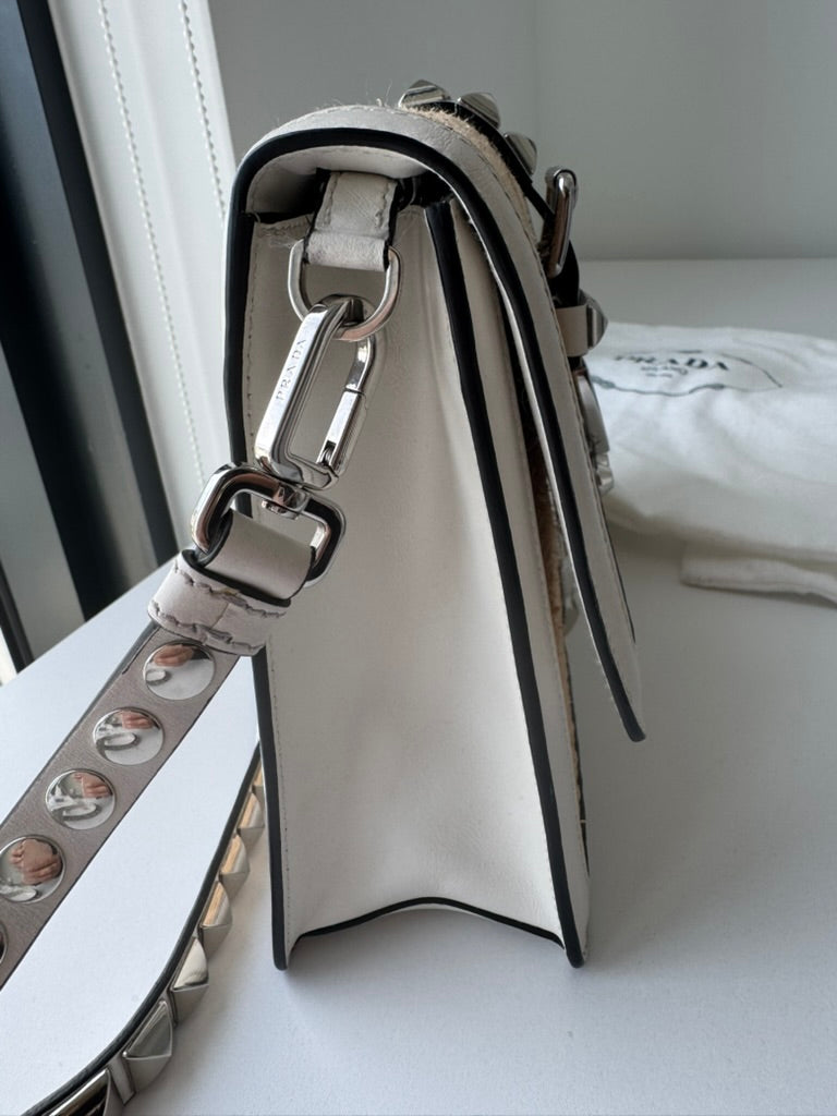 Prada - Elektra crossbody tissue with metal