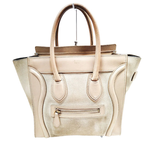 Celine - Luggage Suede and Leather Hand Bag