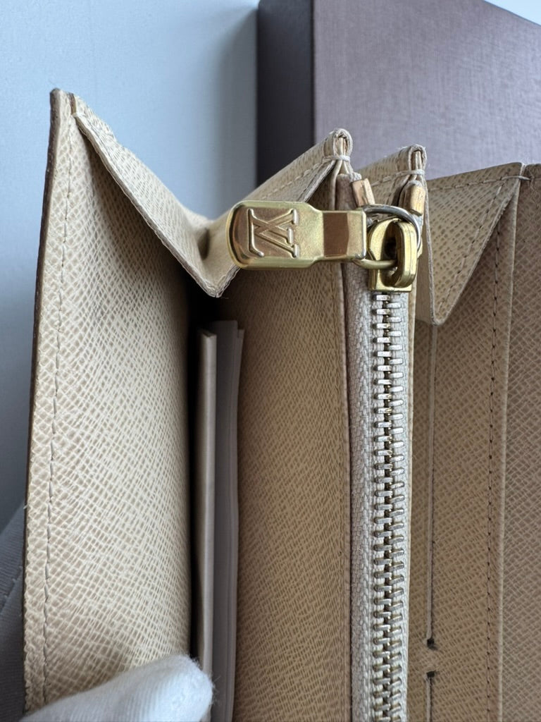 Louis Vuitton - Demier - Leather Long Wallet w/ comp, Chain, Full Set. COA.