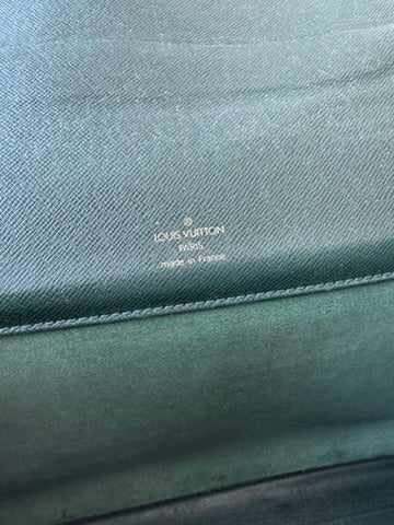 Louis Vuitton - dark green - leather briefcase