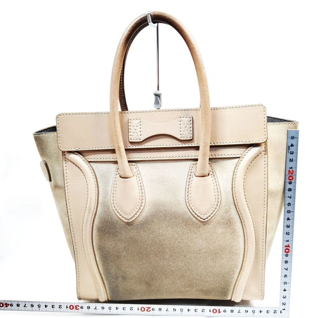 Celine - Luggage Suede and Leather Hand Bag