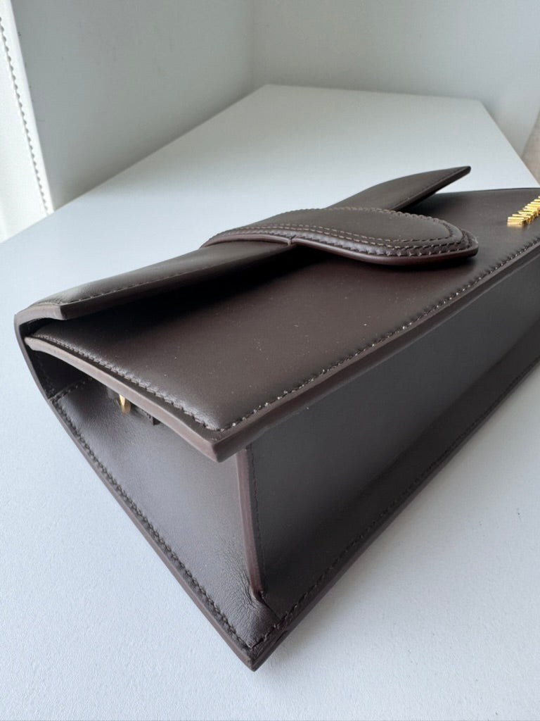 Jacquemus - handbag darkrown leather