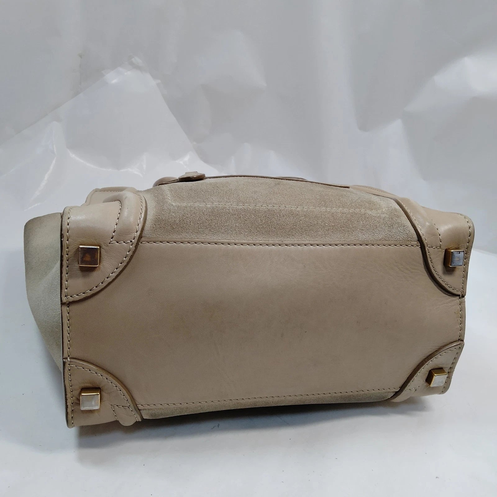 Celine - Luggage Suede and Leather Hand Bag