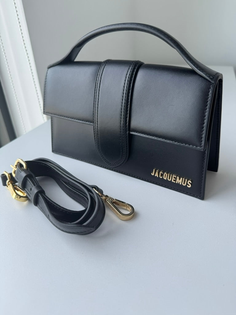 Jacquemus - Crossbody black leather Le bambino Grand w/ strap black leather