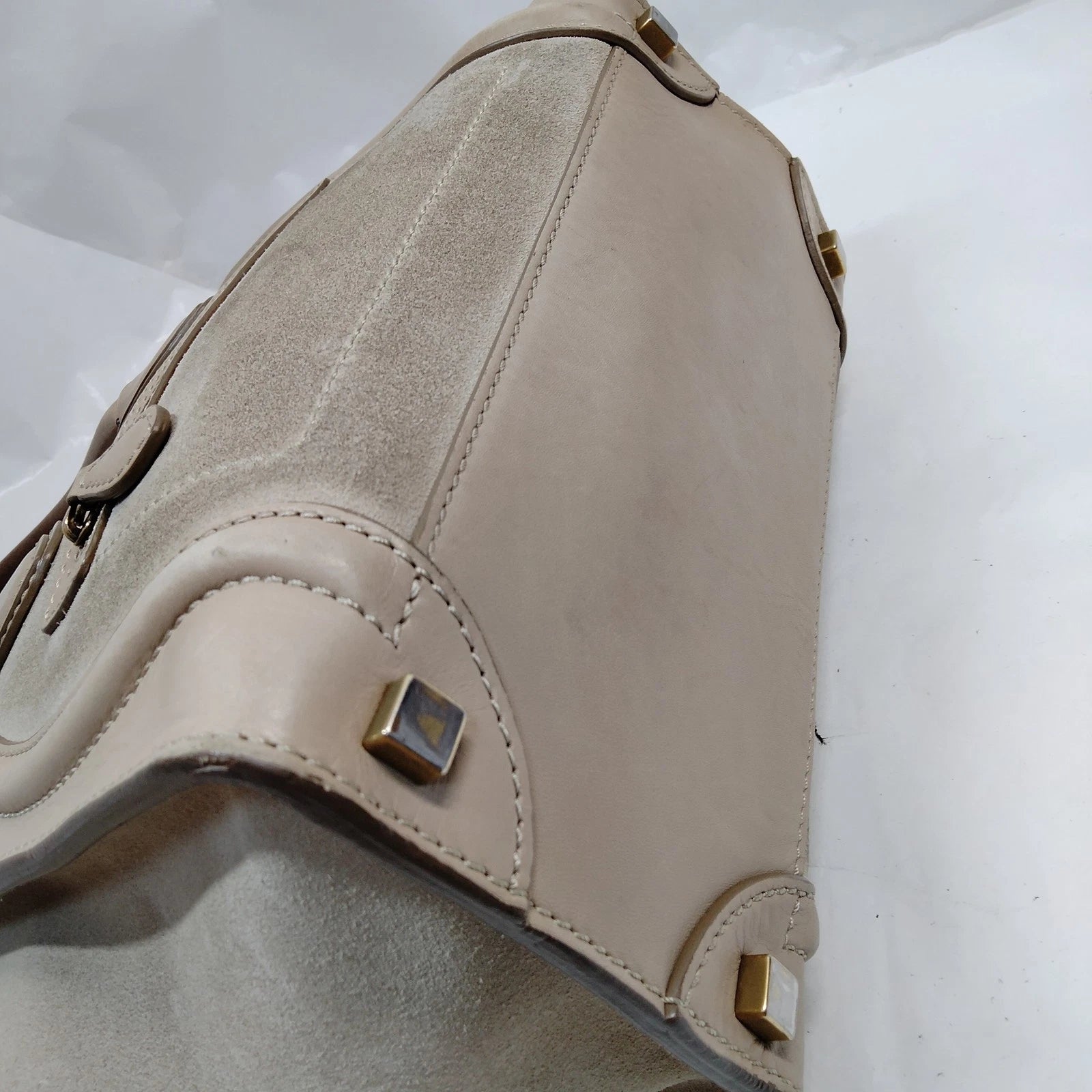 Celine - Luggage Suede and Leather Hand Bag