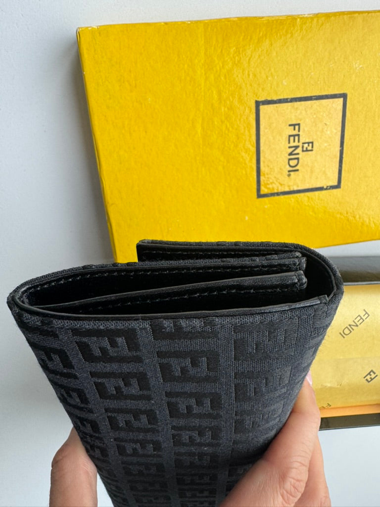 Fendi - Long Wallet - Monogram nylon - w/chain