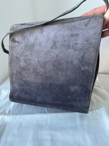 Salvatore Ferragamo - Grey Suede Leather Crossbody Bag