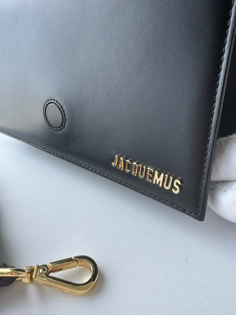 Jacquemus - Crossbody black leather Le bambino Grand w/ strap black leather