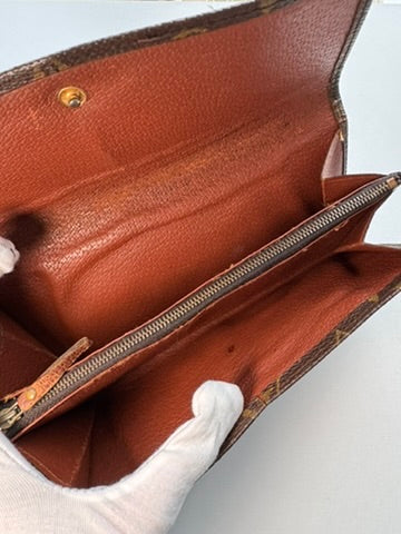 Louis Vuitton - Monogram Leather Long Wallet w/ comp. Chain