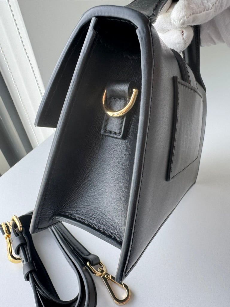 Jacquemus - Crossbody black leather Le bambino Grand w/ strap black leather