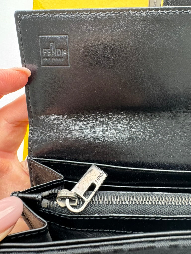 Fendi - Long Wallet - Monogram nylon - w/chain