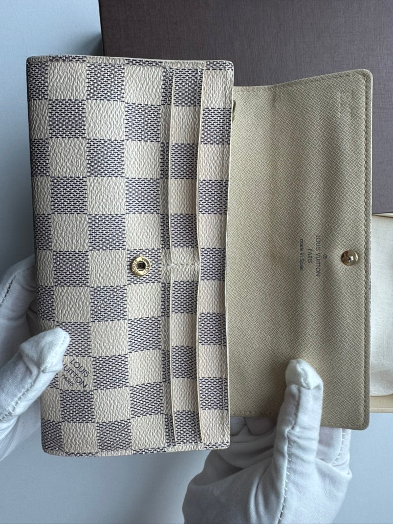 Louis Vuitton - Demier - Leather Long Wallet w/ comp, Chain, Full Set. COA.