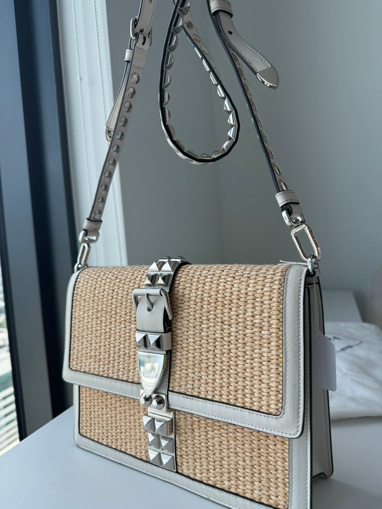 Prada - Elektra crossbody tissue with metal