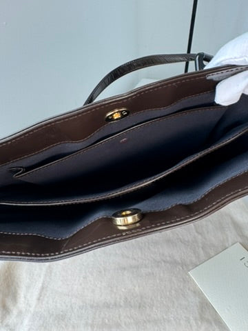 Gucci - Dark Brown Patent Leather Shoulder Bag