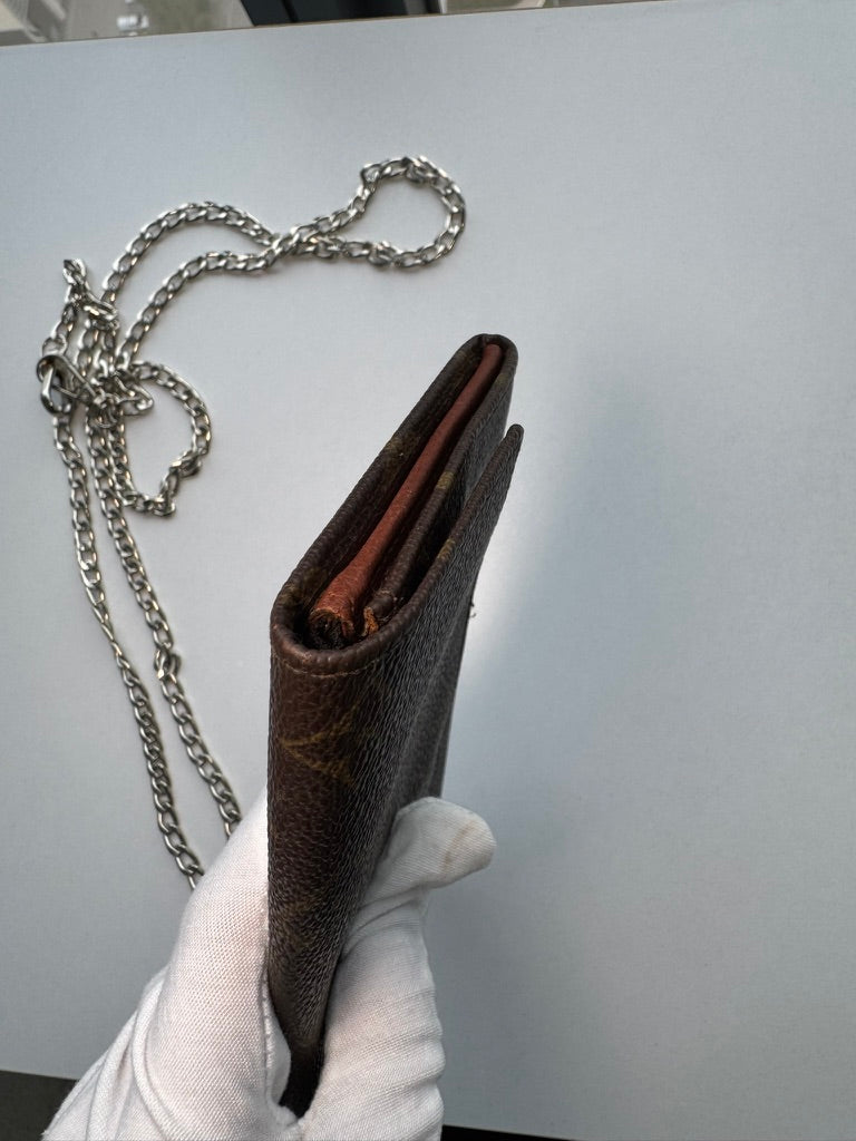 Louis Vuitton - Monogram Leather Long Wallet w/ comp. Chain