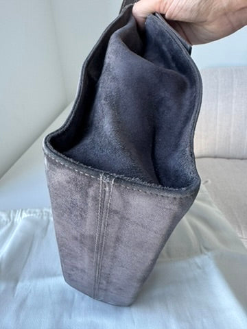 Salvatore Ferragamo - Grey Suede Leather Crossbody Bag