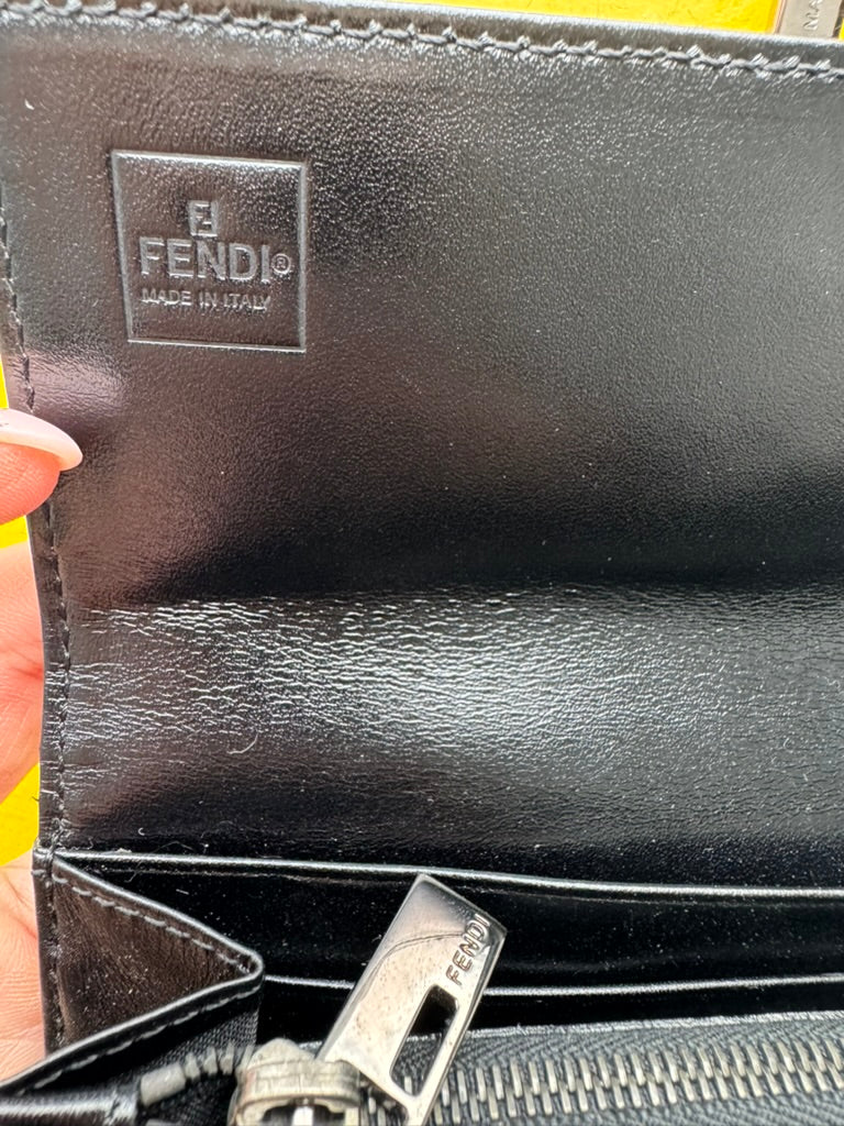 Fendi - Long Wallet - Monogram nylon - w/chain