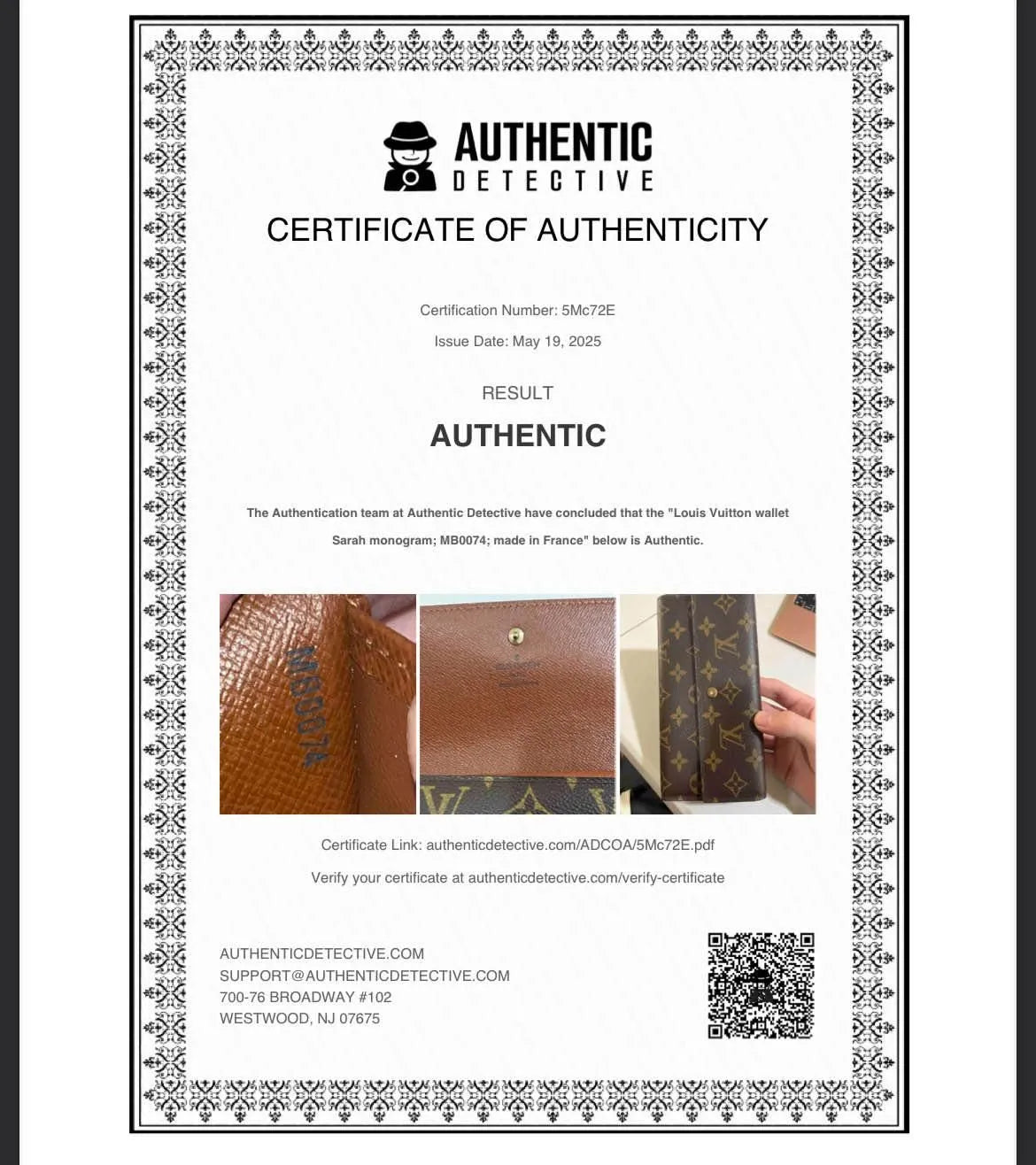 Louis Vuitton - Monogram Leather w/ comp, chain Long wallet