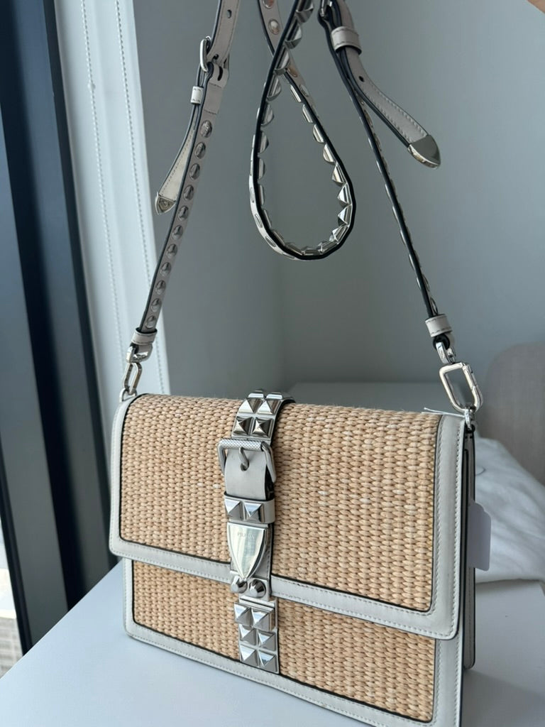 Prada - Elektra crossbody tissue with metal