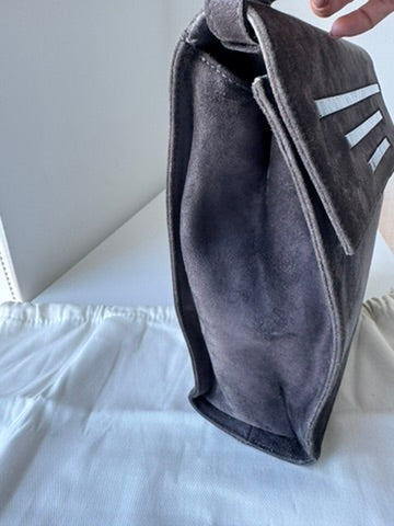 Salvatore Ferragamo - Grey Suede Leather Crossbody Bag
