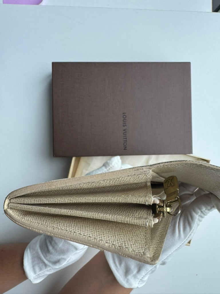 Louis Vuitton - Demier - Leather Long Wallet w/ comp, Chain, Full Set. COA.