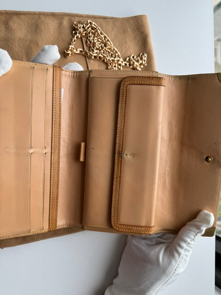 Louis Vuitton - Murakami - Leather Long wallet w/ comp, chain. COA