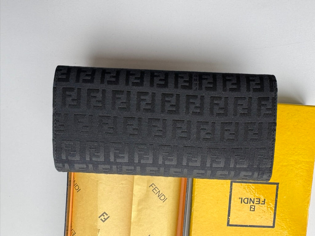 Fendi - Long Wallet - Monogram nylon - w/chain