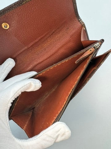 Louis Vuitton - Monogram Leather Long Wallet w/ comp. Chain