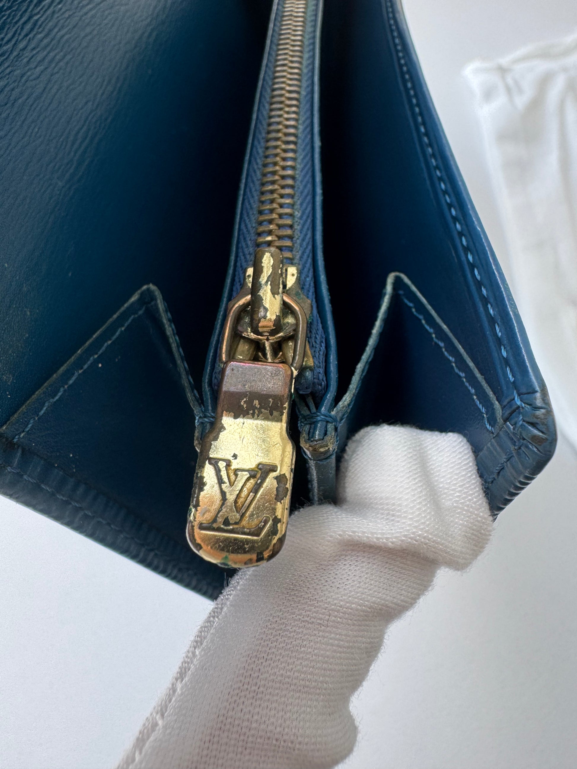 Louis Vuitton - Blue EPI Leather Long Wallet