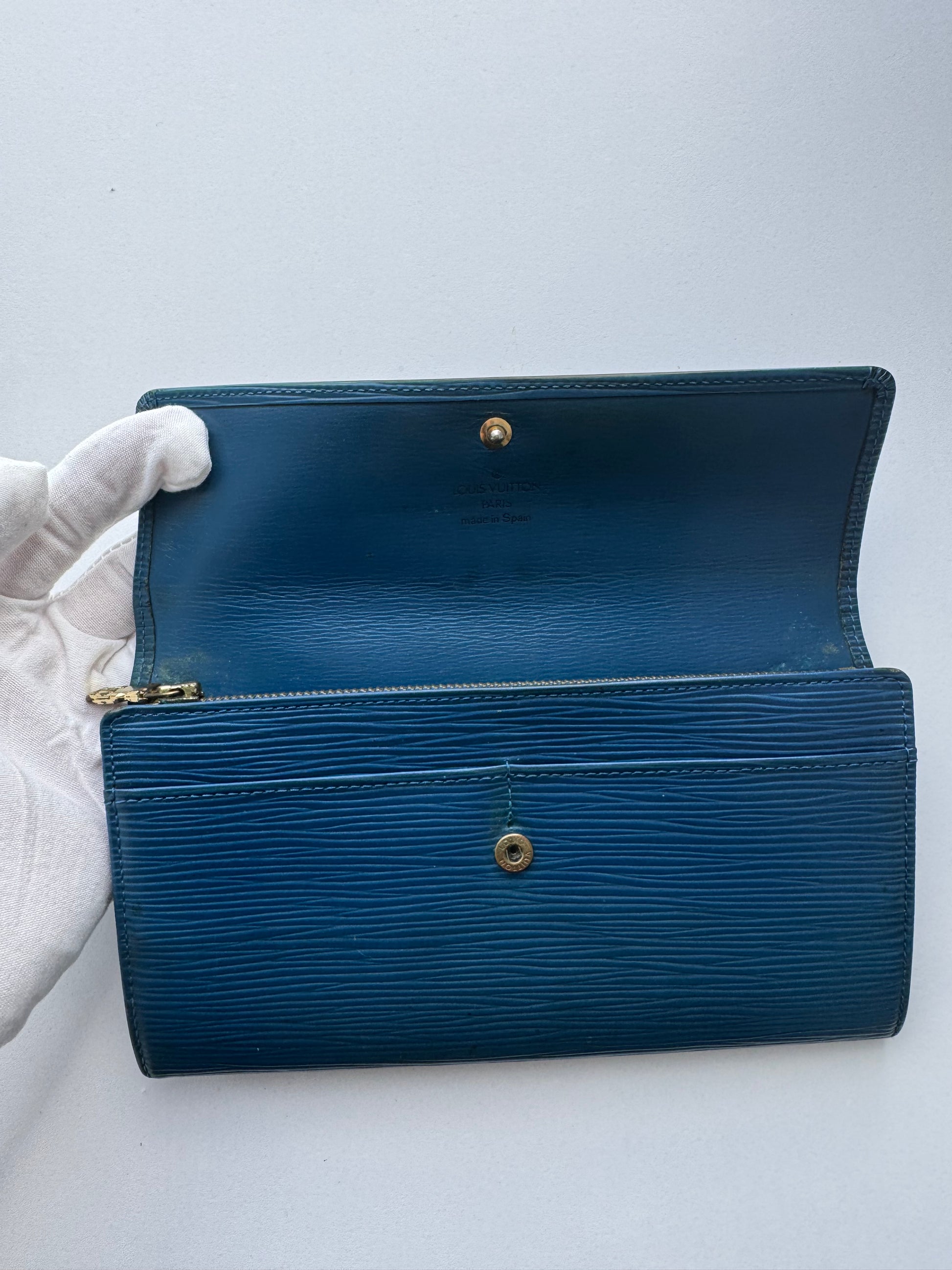 Louis Vuitton - Blue EPI Leather Long Wallet