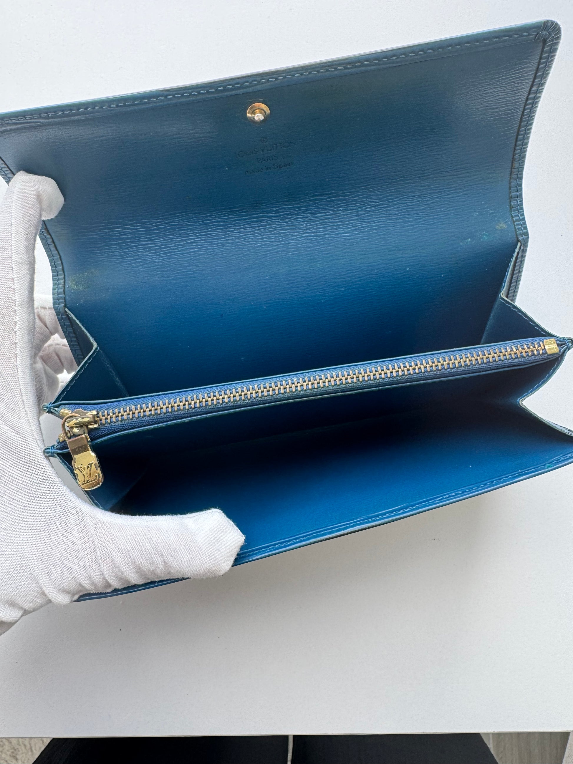 Louis Vuitton - Blue EPI Leather Long Wallet