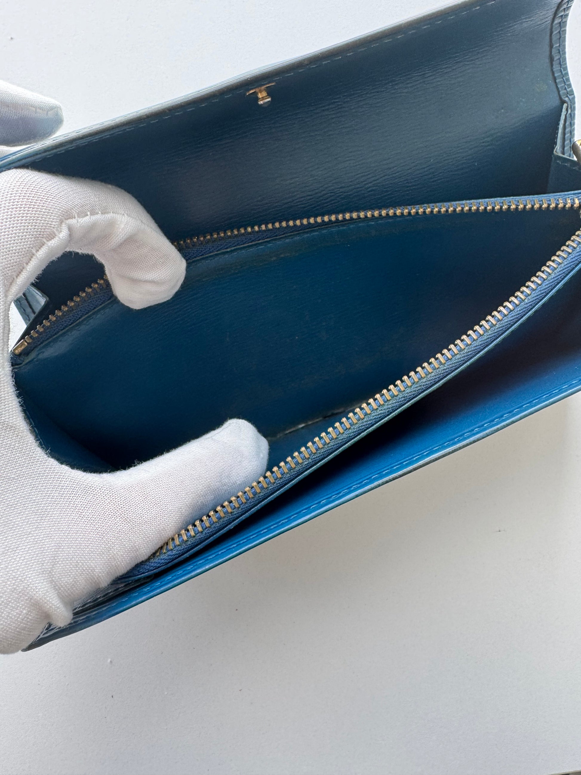Louis Vuitton - Blue EPI Leather Long Wallet