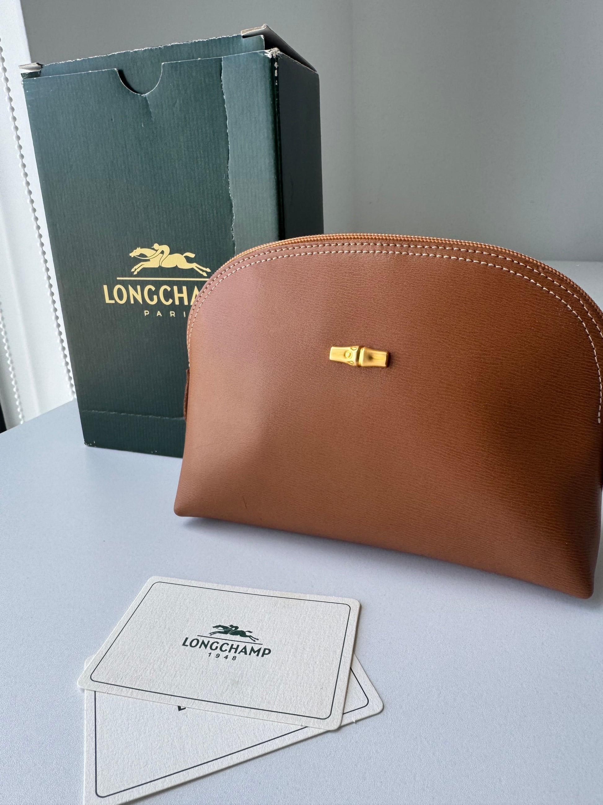 LONGCHAMP - Vanity brown leather - brand new