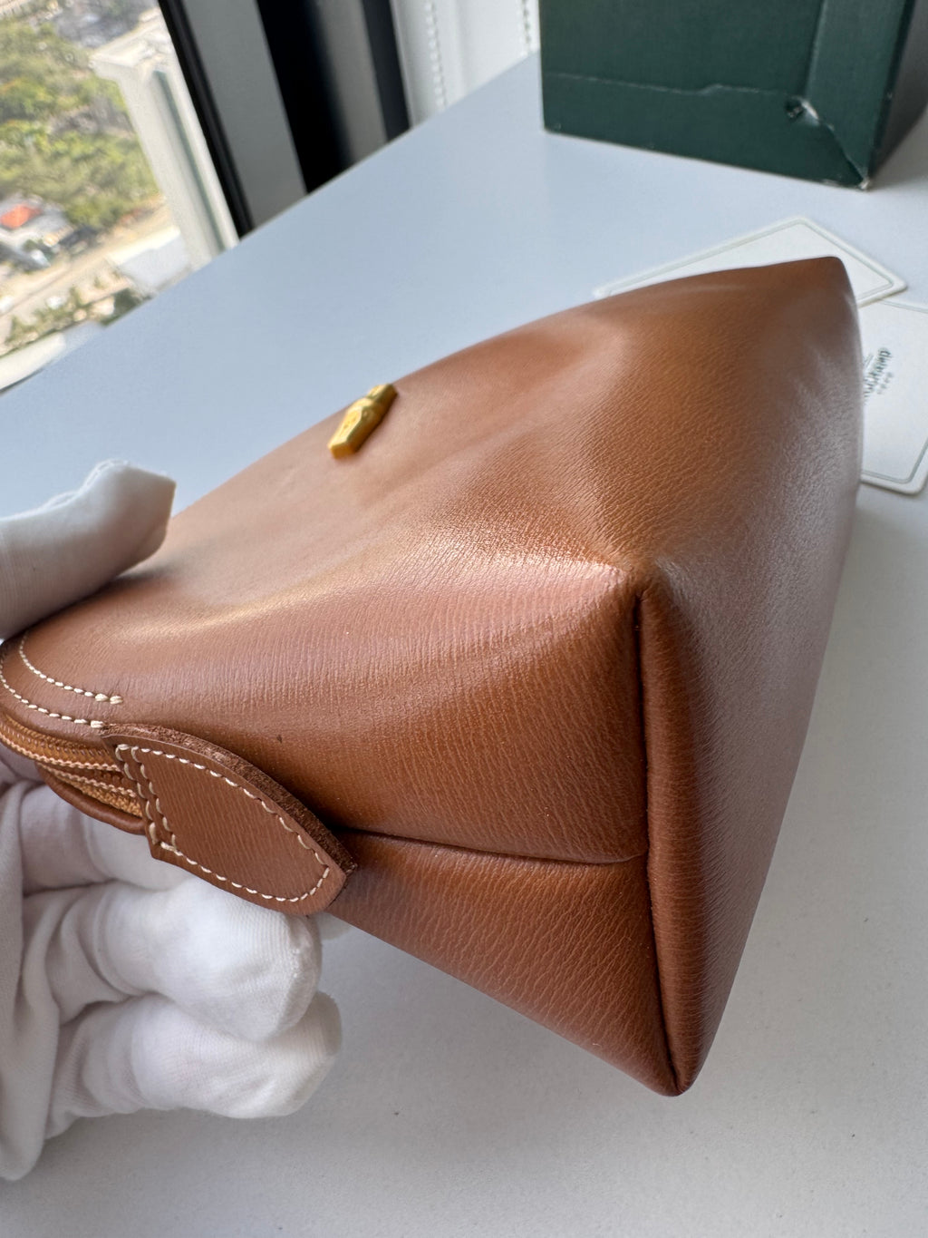 LONGCHAMP - Vanity brown leather - brand new