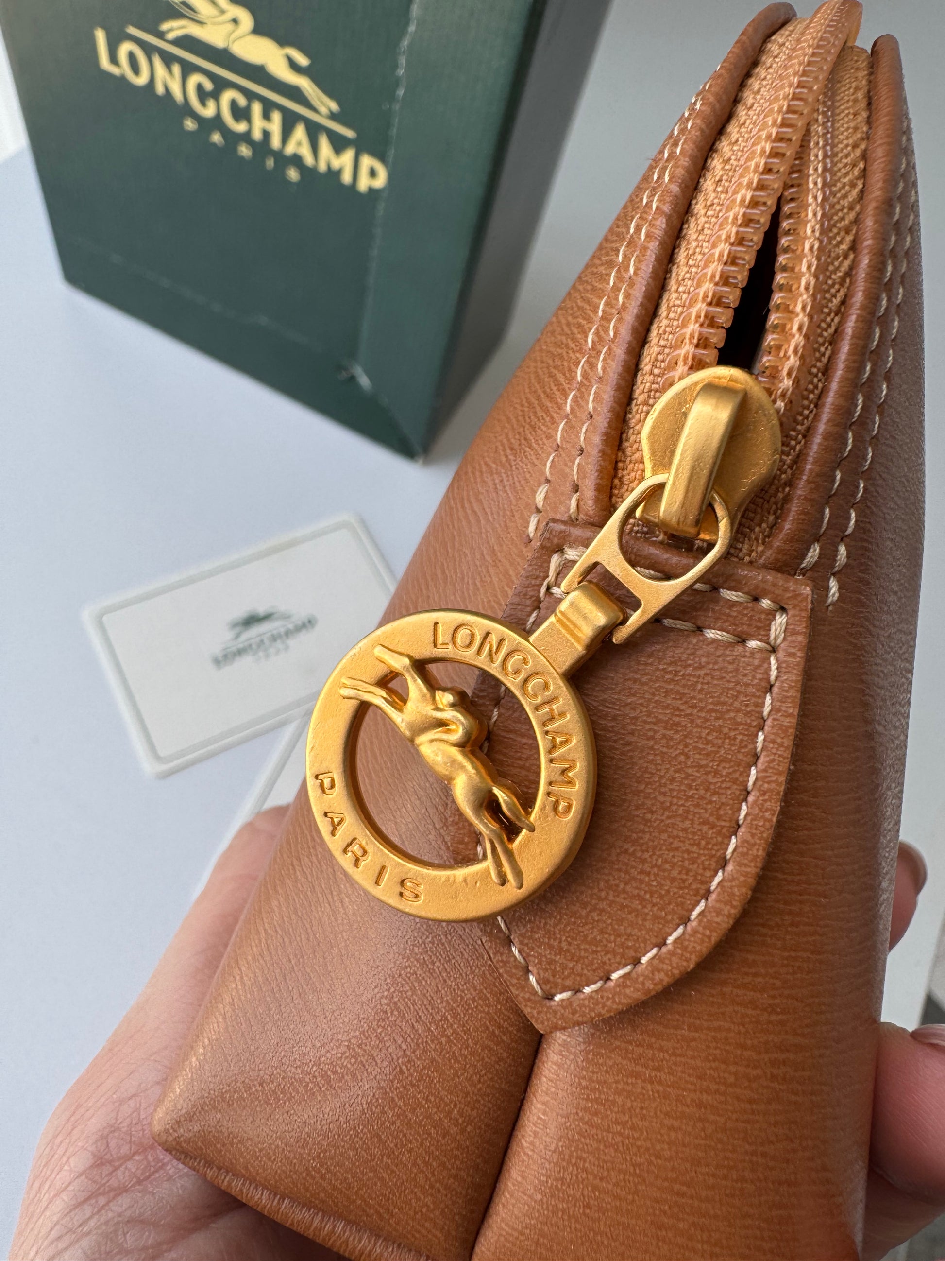 LONGCHAMP - Vanity brown leather - brand new