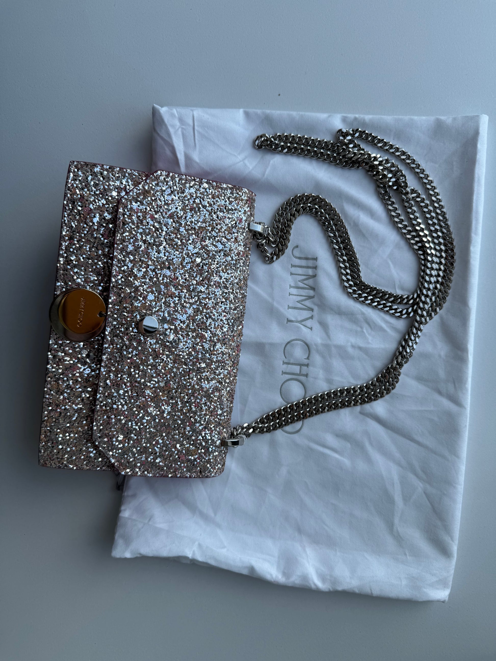 JIMMY CHOO - Sac rose shine shoulder bag