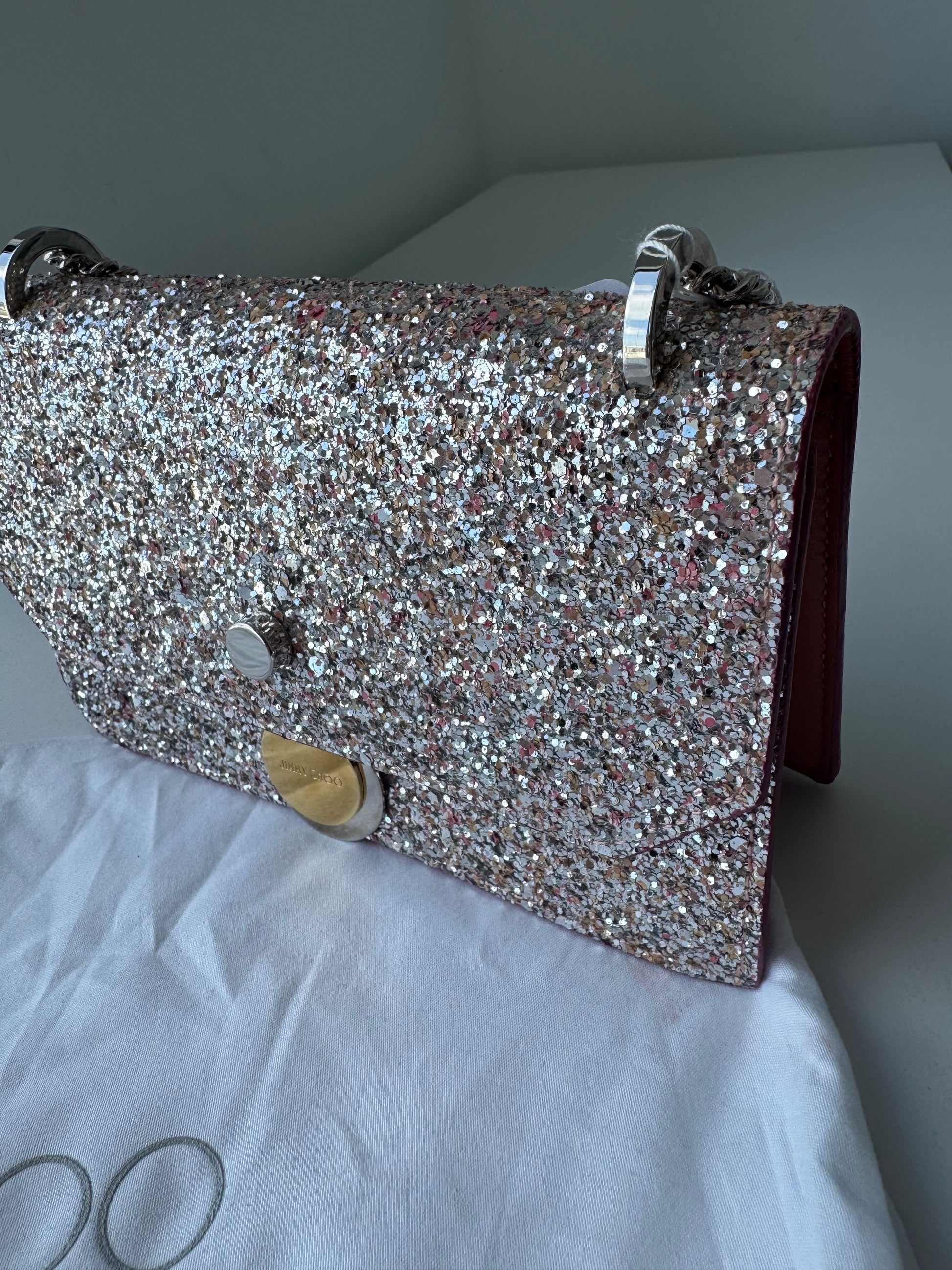 JIMMY CHOO - Sac rose shine shoulder bag