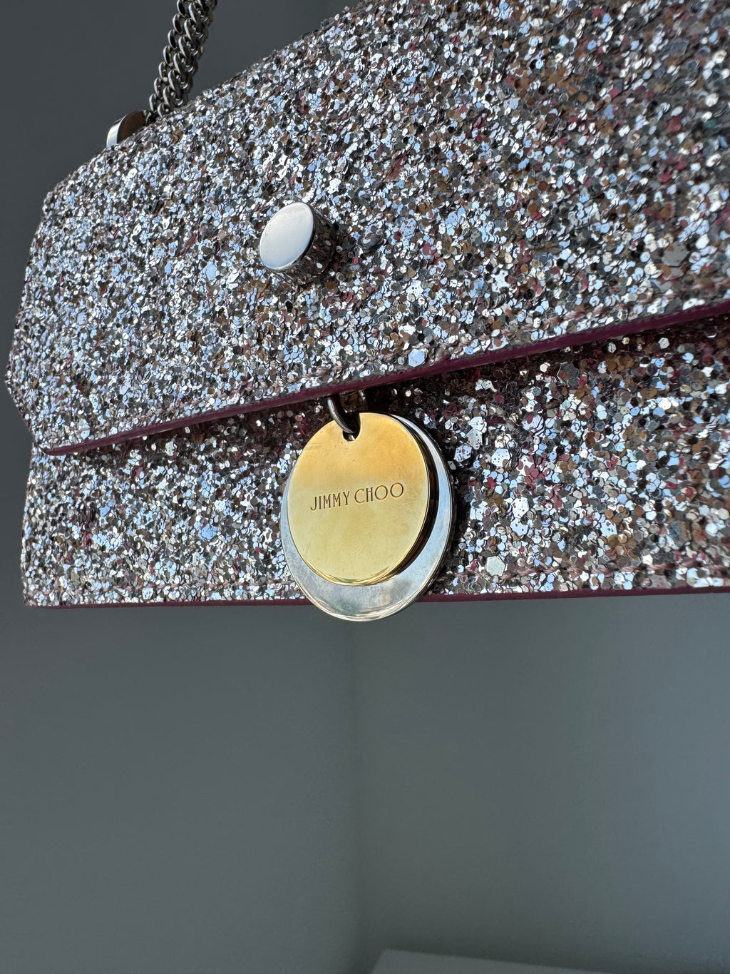 JIMMY CHOO - Sac rose shine shoulder bag