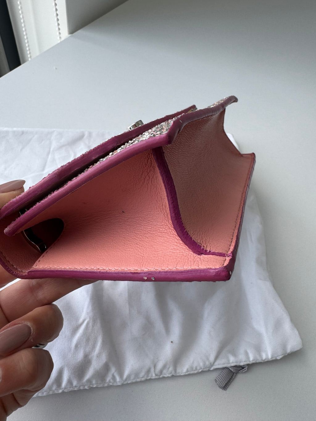 JIMMY CHOO - Sac rose shine shoulder bag