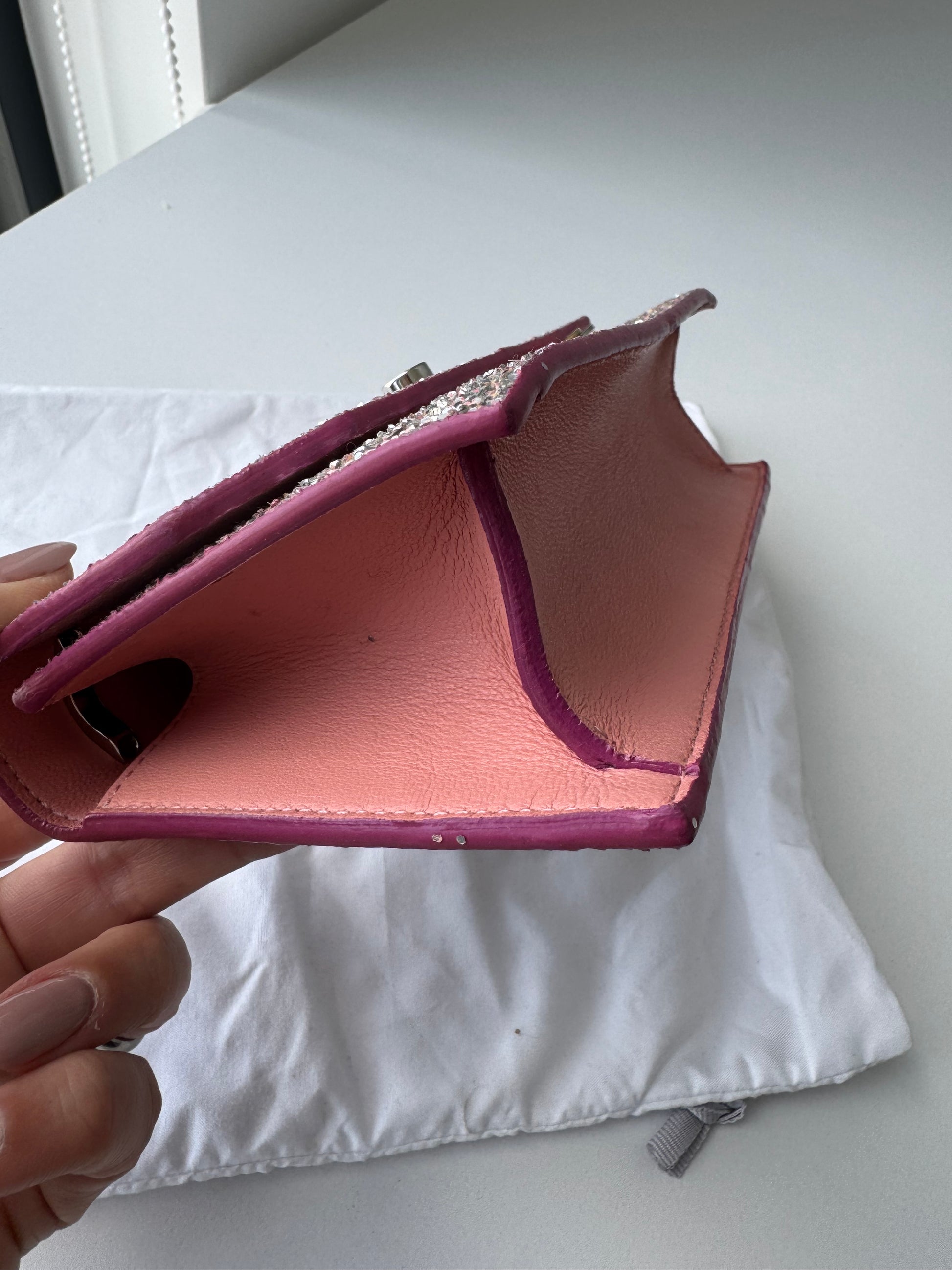 JIMMY CHOO - Sac rose shine shoulder bag