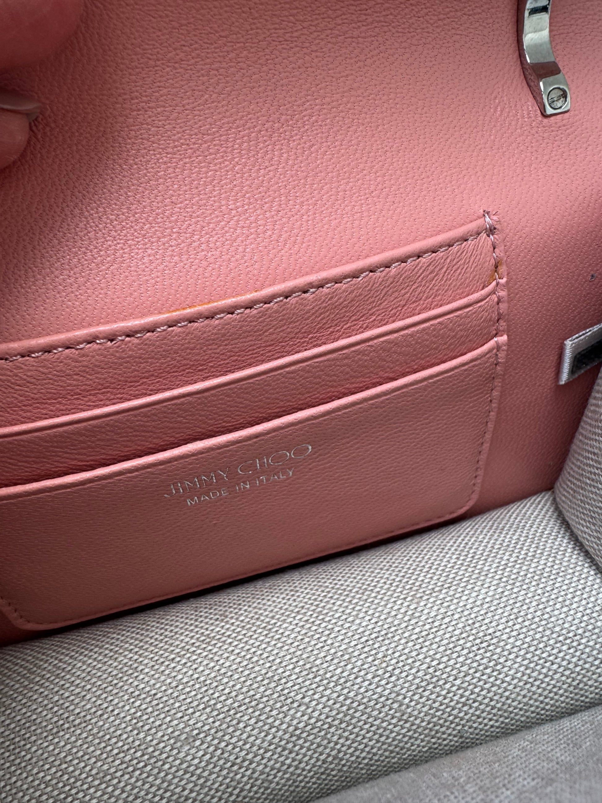 JIMMY CHOO - Sac rose shine shoulder bag