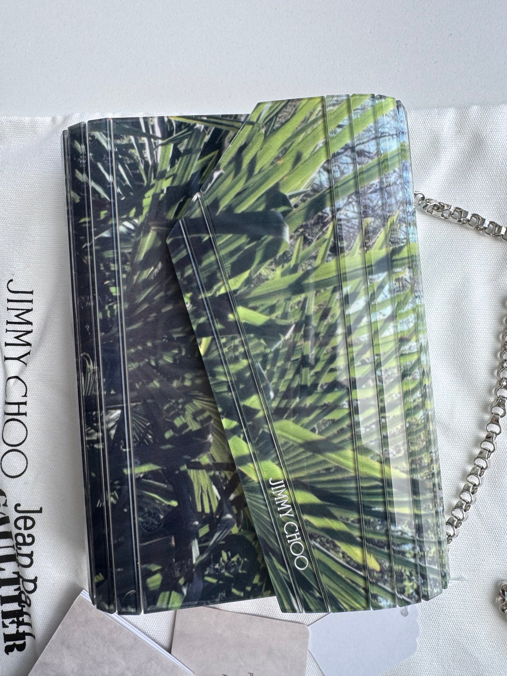 JIMMY CHOO - Sac plexi Green