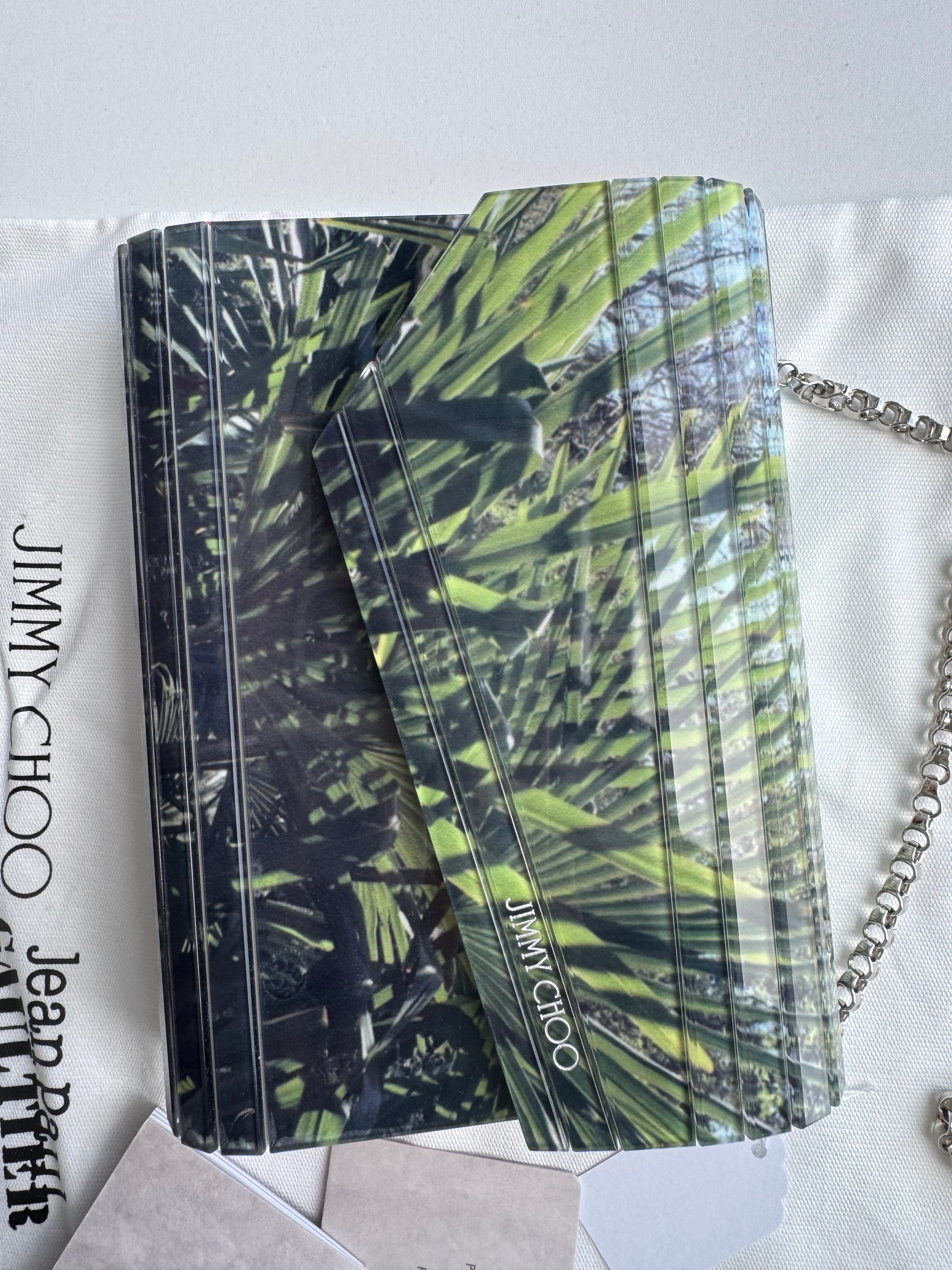 JIMMY CHOO - Sac plexi Green