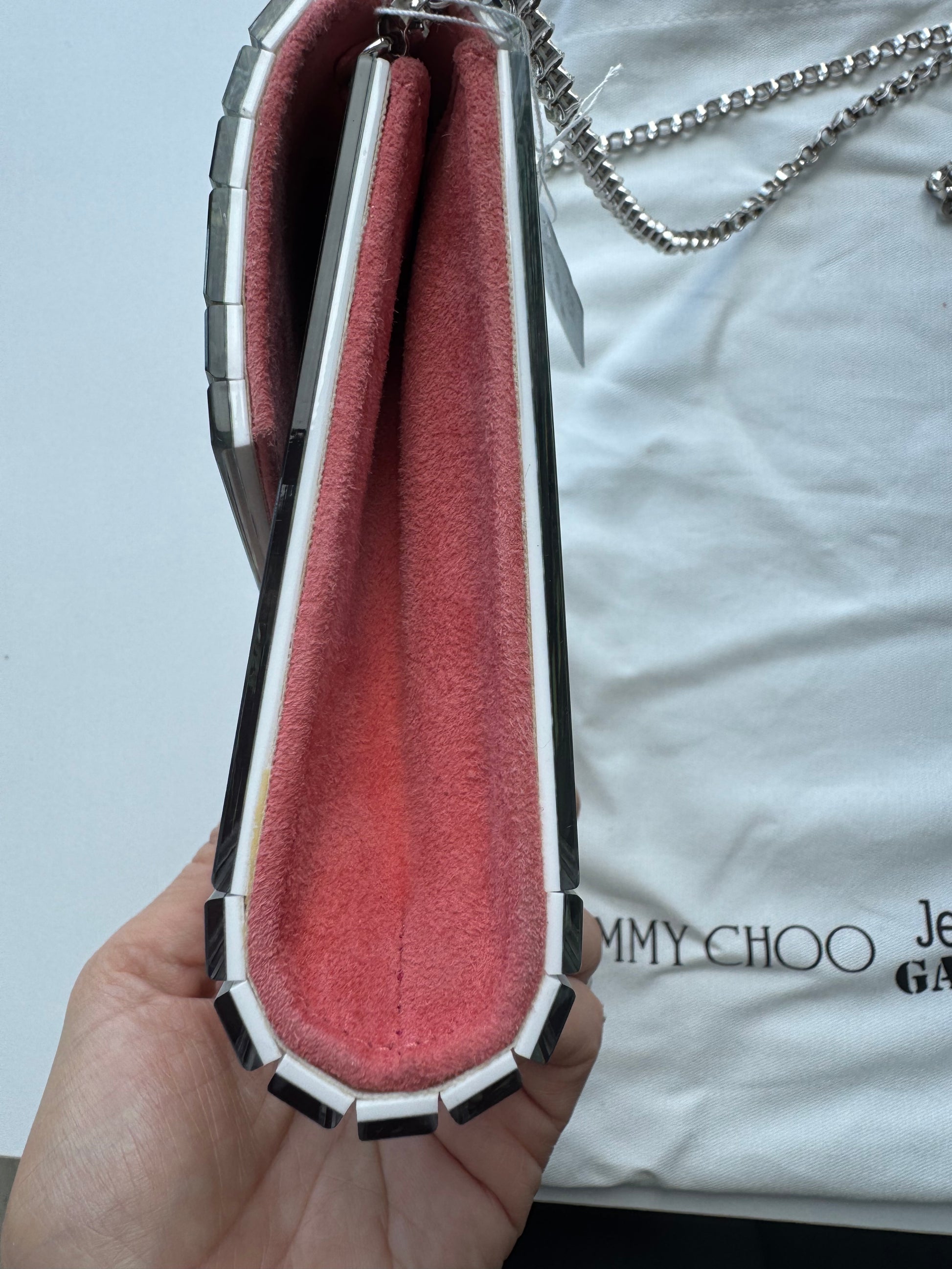 JIMMY CHOO - Sac plexi Green
