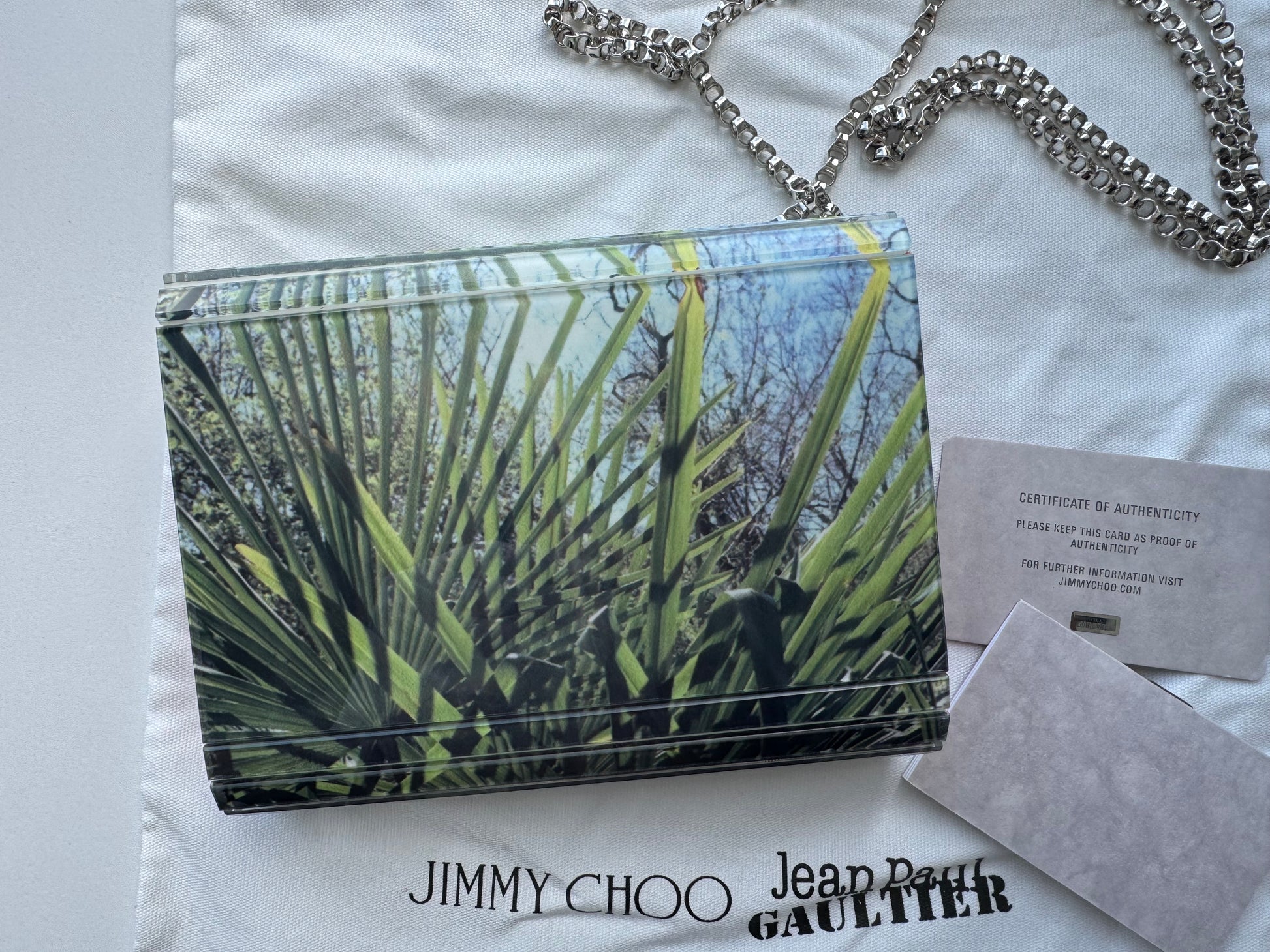 JIMMY CHOO - Sac plexi Green