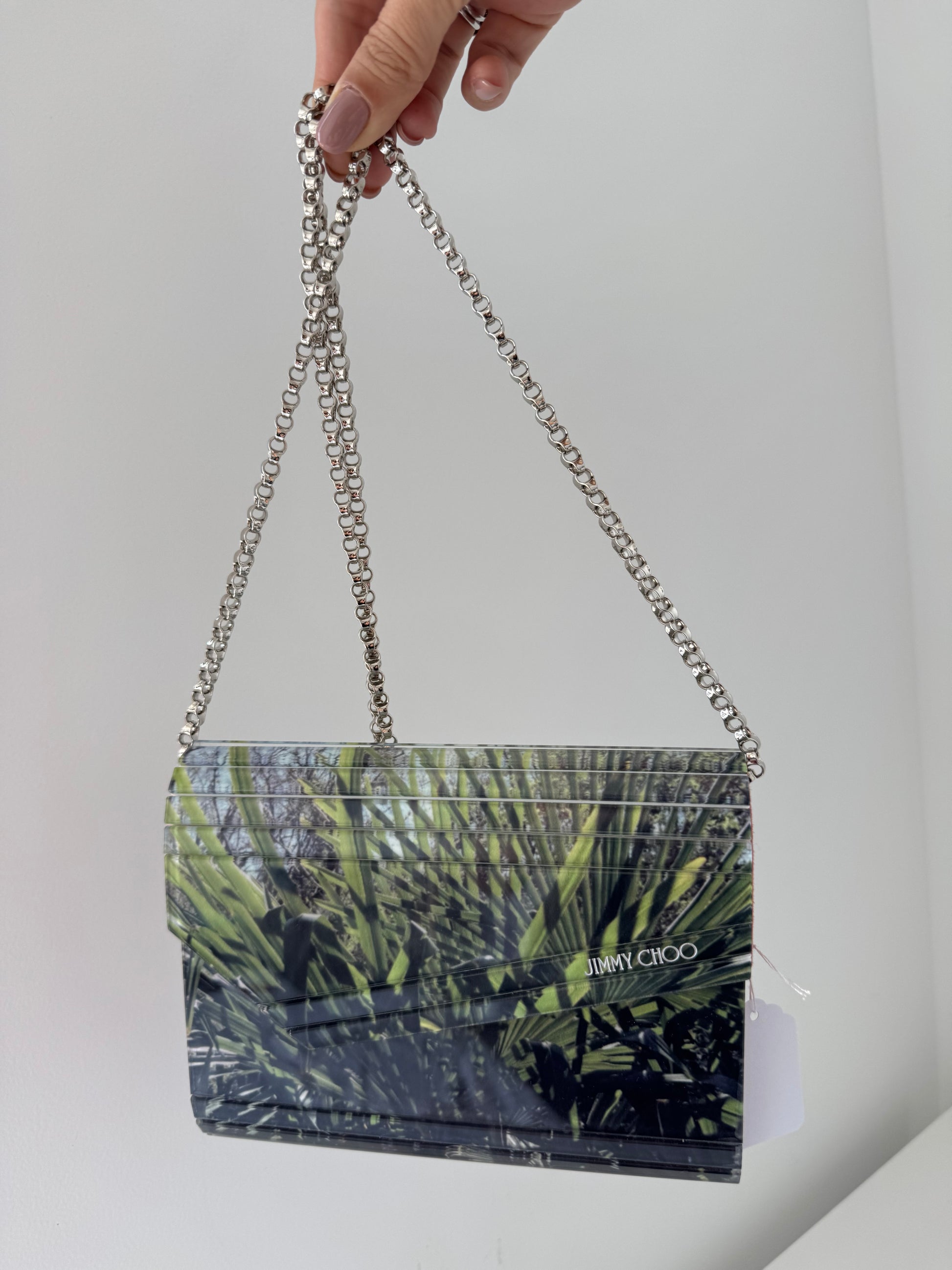 JIMMY CHOO - Sac plexi Green