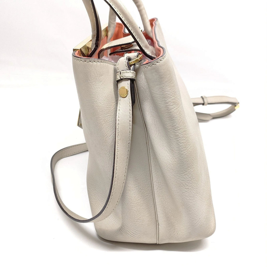 Fendi - Vitello 2jour Tote Beige Leather
